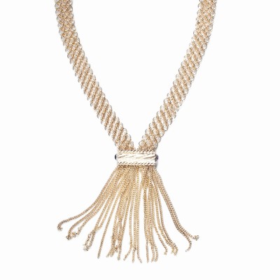 Gold Necklace with Tassels