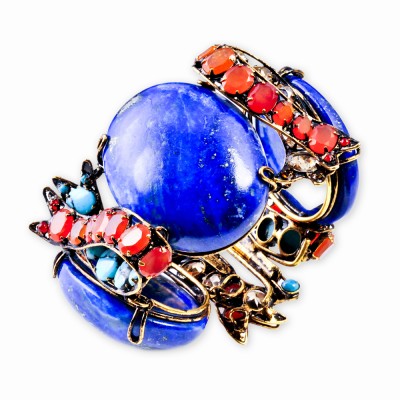 Lapis, Carnelian & Turquoise Bracelet