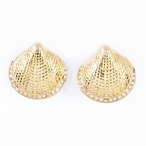 Gold and Rhinestone Earrings