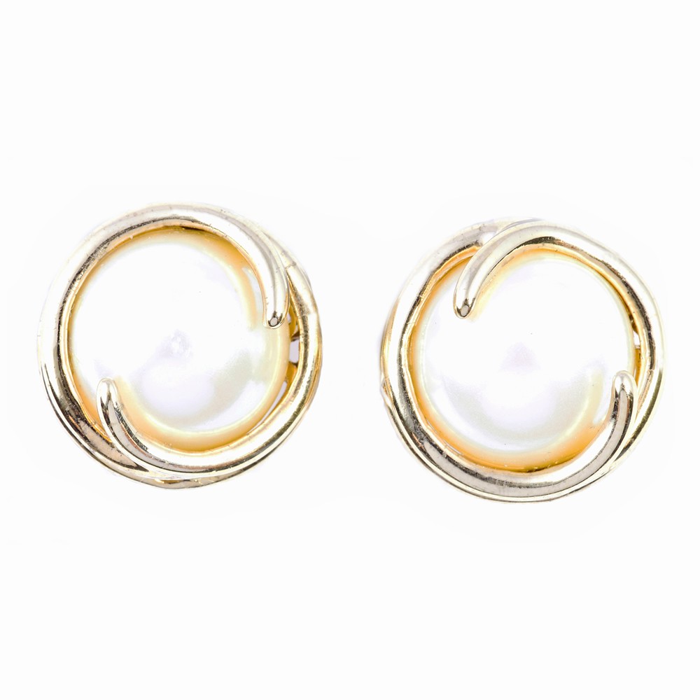 Gold, Pearl Earrings