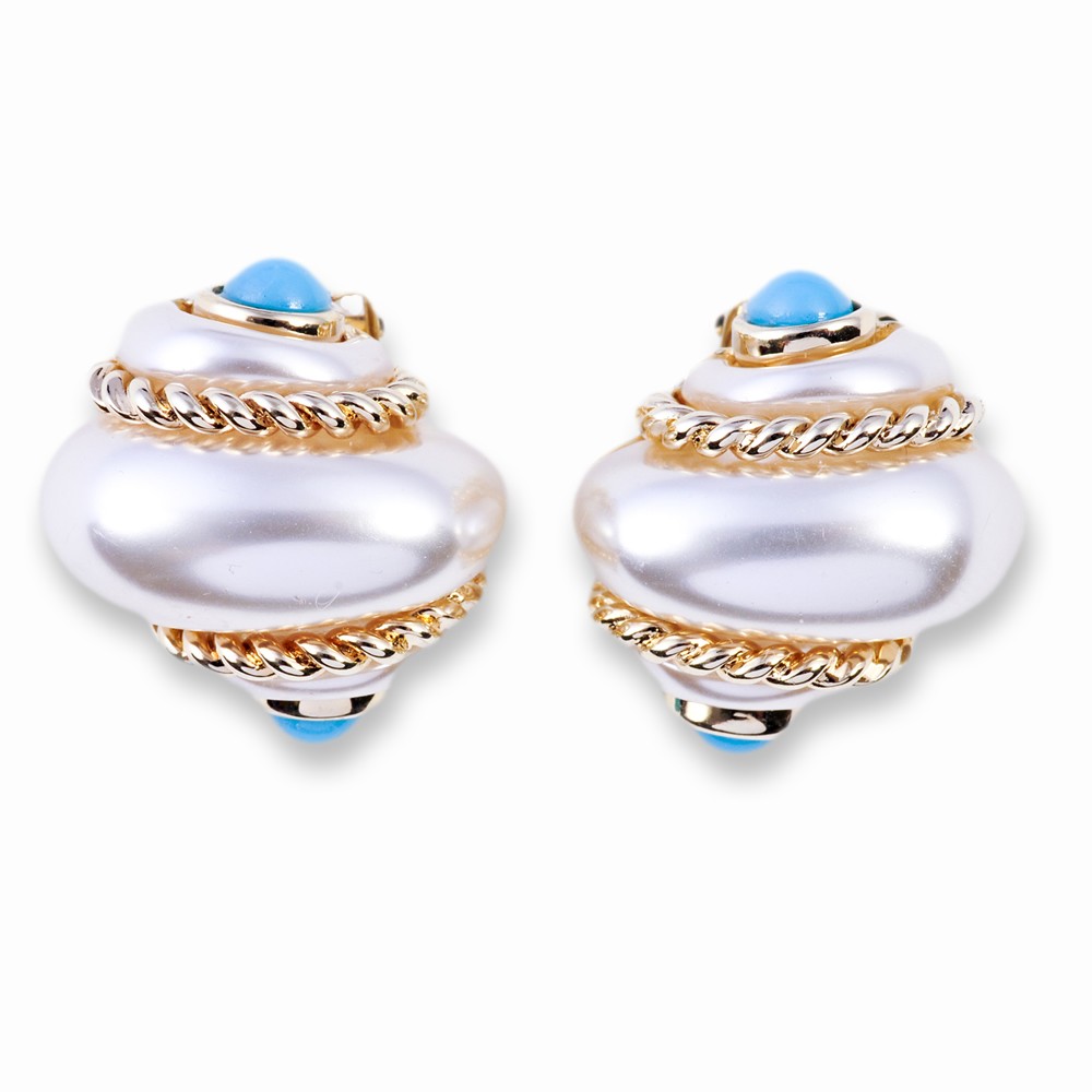 Gold, Pearl Earrings